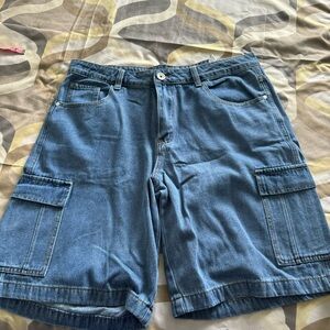 SHEIN men cargo denim shorts size XL